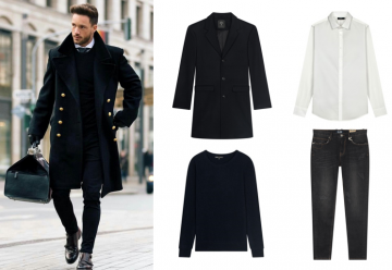 How to combine jeans with a wool coat in a very stylish way for young people