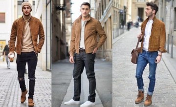 Matching clothes with attractive and trendy men's suede jackets