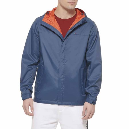 Tommy Hilfiger Men's Legacy Lightweight Breathable Waterproof Hooded Rain Jacket