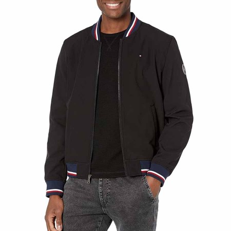 Tommy Hilfiger Men's Lightweight Varsity Rib Knit Bomber Jacket