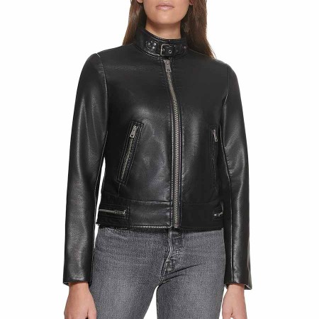 Levi's Women's Faux Leather Motocross Racer Jacket (Standard and Plus)