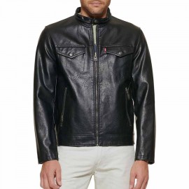 Levi's Men's Faux Leather Racer Jacket