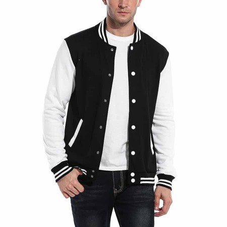 COOFANDY Men's Varsity Jacket Causal Slim Fit Cotton Letterman Baseball Bomber Jackets