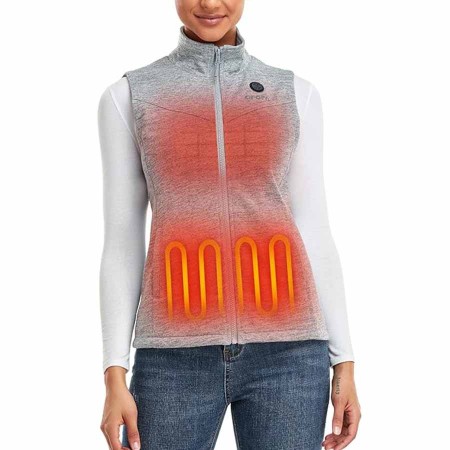 ORORO Women's Heated Fleece Vest with Battery, Lightweight Heating Vest Fleece