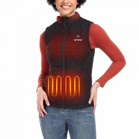 ORORO Quilted Heated Vest for Women, Lightweight Quilted Heating Vest with Battery