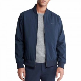 Calvin Klein Mens matte Logo Zip Bomber Jacket