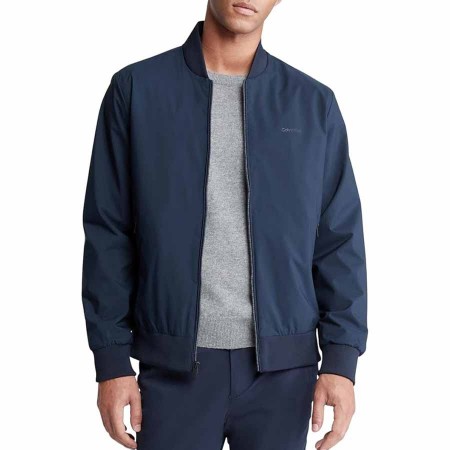 Calvin Klein Mens matte Logo Zip Bomber Jacket