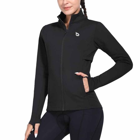 BALEAF Women's Fleece Running Jacket Water Resistant Full Zip Winter Cold Weather Gear