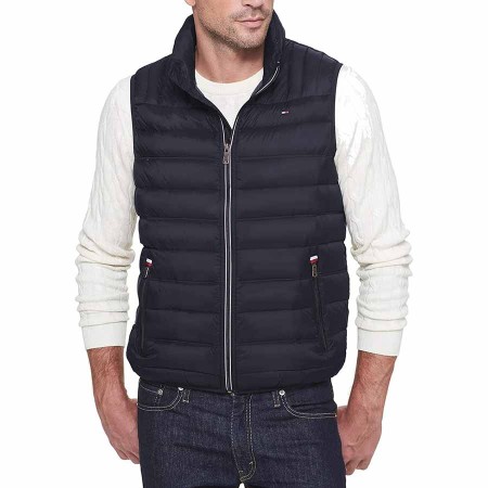 Tommy Hilfiger Men's Lightweight Packable Puffer Vest Jacket