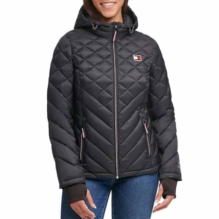 Tommy Hilfiger Women's Hooded Zip Front Short Packable Puffer Jacket