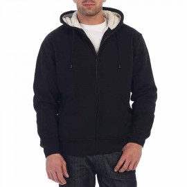 Gioberti Men's Heavyweight Sherpa Lined Fleece Hoodie Jacket