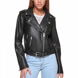 Levi's Women's Belted Faux Leather Moto Jacket (Regular & Plus Size)